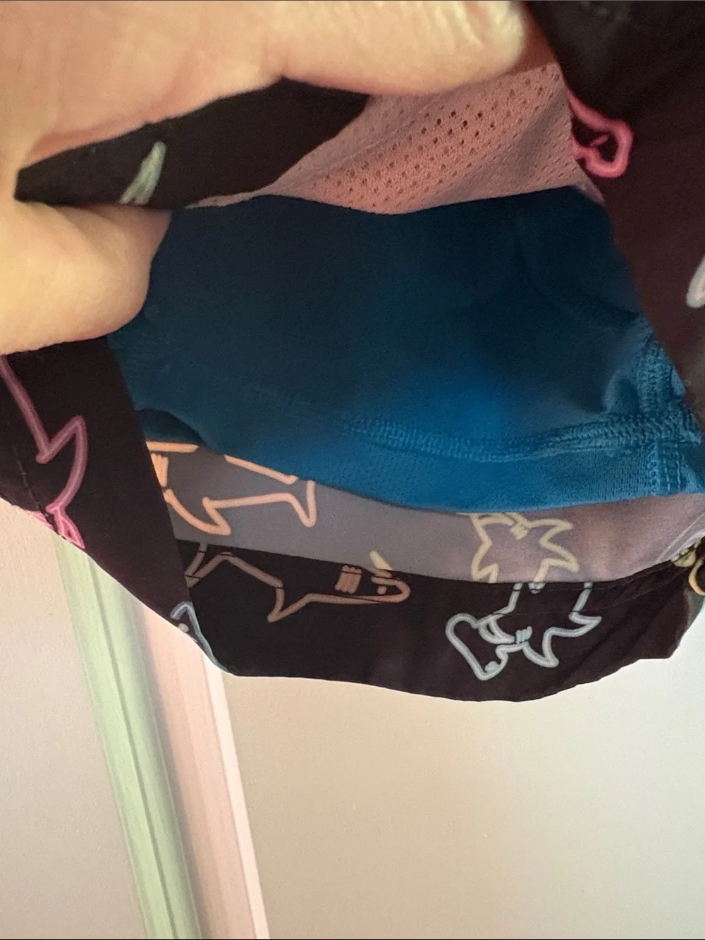 Boy’s Black Shark Print Swim Shorts - Multicolor Accents